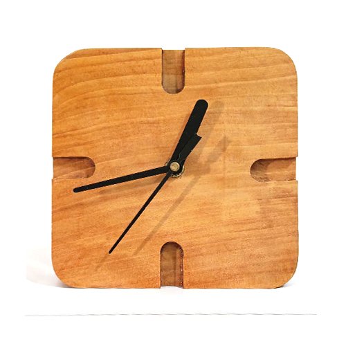 Wooden Square Desk & Shelf Clock Handmade Antique Desk for Home, Office, Bedroom, Living Room & Study